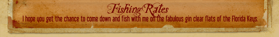 Double Haul Charters Fisihing Rates - I hope you get the chance to come down and fish with me on the fabulous gin clear flats of the Florida Keys.